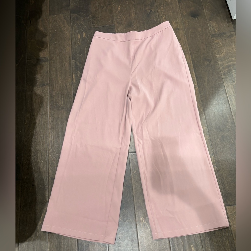 Elegant Pink Wide Leg Pants